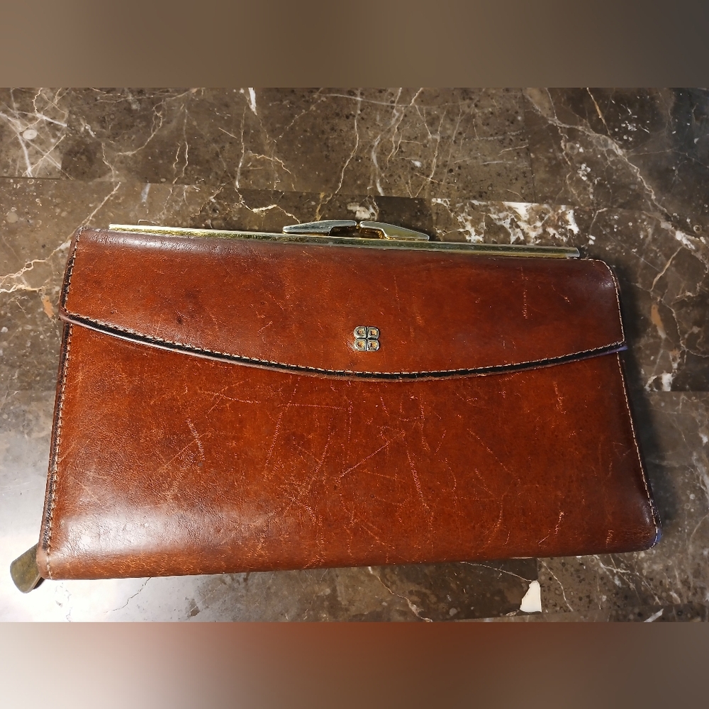 Vintage Bosca Brown Leather Women's Wallet